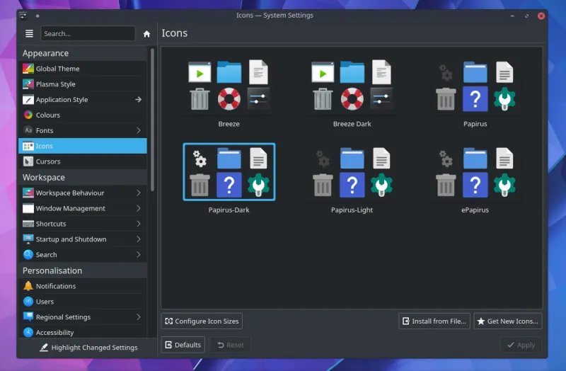 Kde Neon 系統圖标